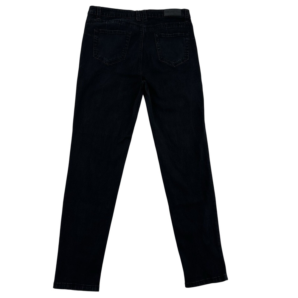 Monkey Ride Jeans Black High Rise Straight Leg Denim P6004C Gothic Womens 15/32